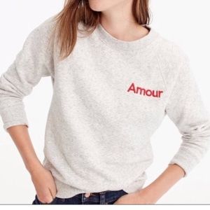 Gray “Amour” sweatshirt. Great option for WFH!